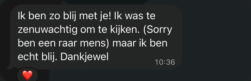 WhatsApp: Ik ben zo blij met je!